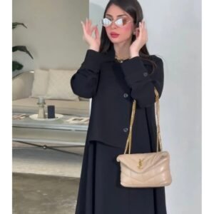 Korean عباية عملية بتصميم فخم قماشها انترنت ملكي