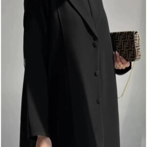 WAHAJ DRESSES عباية نسائية سوداء رسميه