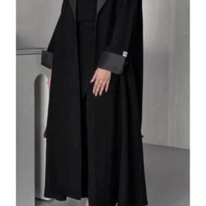 WAHAJ DRESSES عبايه بليزر لف ب ياقه تفته