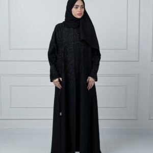 LAVİNİA عباية نسائية من لافينيا, قماش انترنت مطرز امام