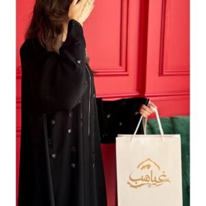 GEYAHEB عباية مطرزة بتصميم مميز قماش نواعم كوري